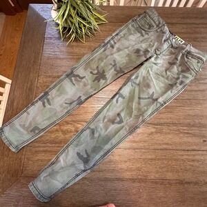 Flip Side Skinny Jeans Size 11 Reversible Camo Black Gray Denim *see des.